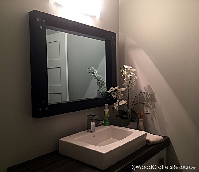 industrial mirror bathroom